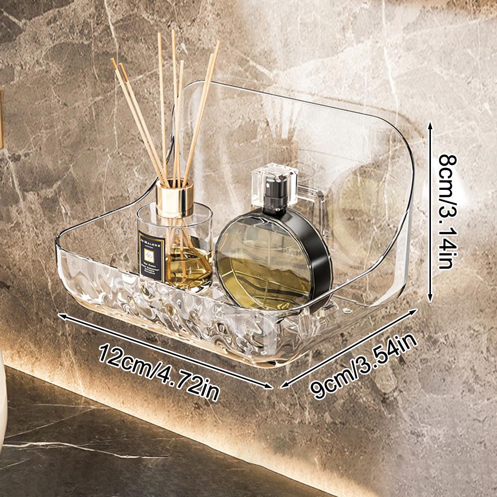 Household Acrylic Bathroom Shelf, Bathroom, Toilet, Perforation-Free Wall Hanging Washstand, Cosmetics Storage Shelf On The Wall