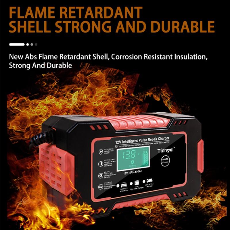 Полностью автоматическое автомобильное зарядное устройство 12 В, 6 А/12 В 10 А, 24 В 5 А/12 В 8 А, 24 В 4 А, зарядное устройство с цифровым дисплеем, импульсные зарядные устройства для ремонта, влажные, сухие, свинцово-кислотные