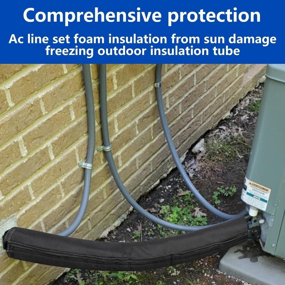 600D Оксфордские Чехлы для Изоляции Труб Кондиционера 72x10.2 дюйма Изоляционная Обертка для ОВКВ Наружная Установка