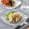 Toyo Sasaki Glass Glacier Square Small Set of Made in Square Side Glass Plates, 5, Japan, Plates, Plates, Dishes, Tableware, SA530-6