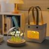 Handmade Tulip Night Lght Handmade DIY Bag Creative Desktop Ambiance Light Decoration Girl's Chinese Valentine's Day Gift