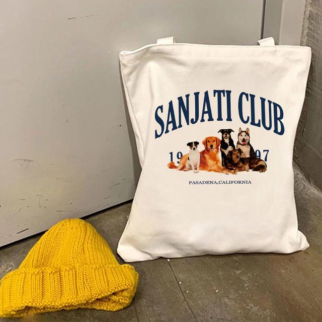 Милая, милая, мультяшная сумка для покупок, большая сумка, холщовая сумка, Harajuku, многоразовая большая вместительная сумка Kawaii, женская повседневная сумка через плечо.