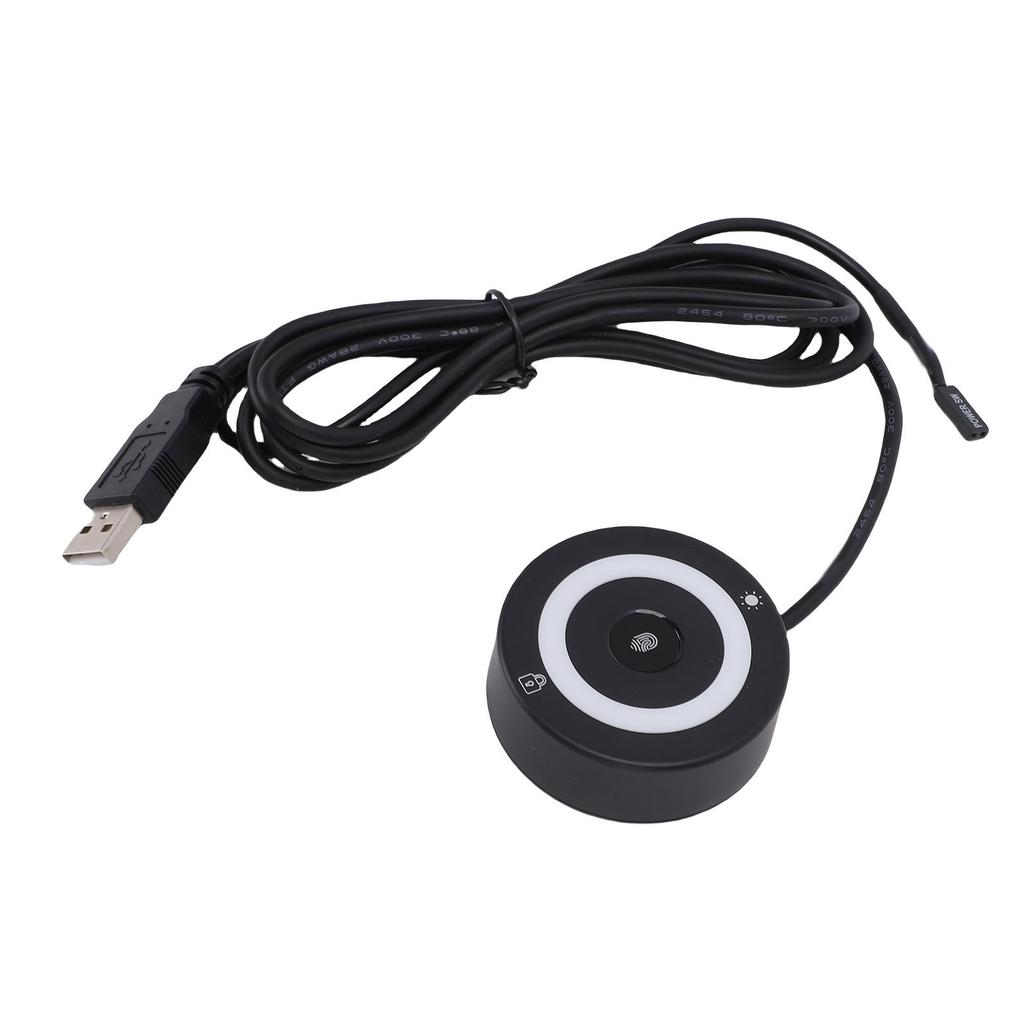 Портативный USB сканер отпечатков пальцев Поддержка для 10 11 360 градусов Сенсорное быстрое распознавание Биометрический сканер отпечатков пальцев с RGB подсветкой