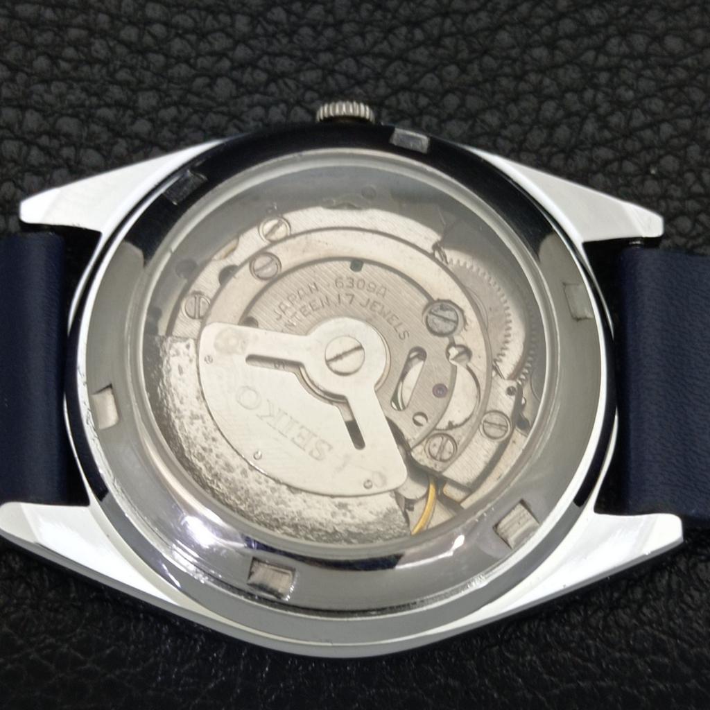 ВОССТАНОВЛЕННЫЕ МУЖСКИЕ ВИНТАЖНЫЕ ЧАСЫ SEIKO AUTOMATIC 6309A ЯПОНИЯ С СИНИМ ЦИФЕРБЛАТОМ a701724-5