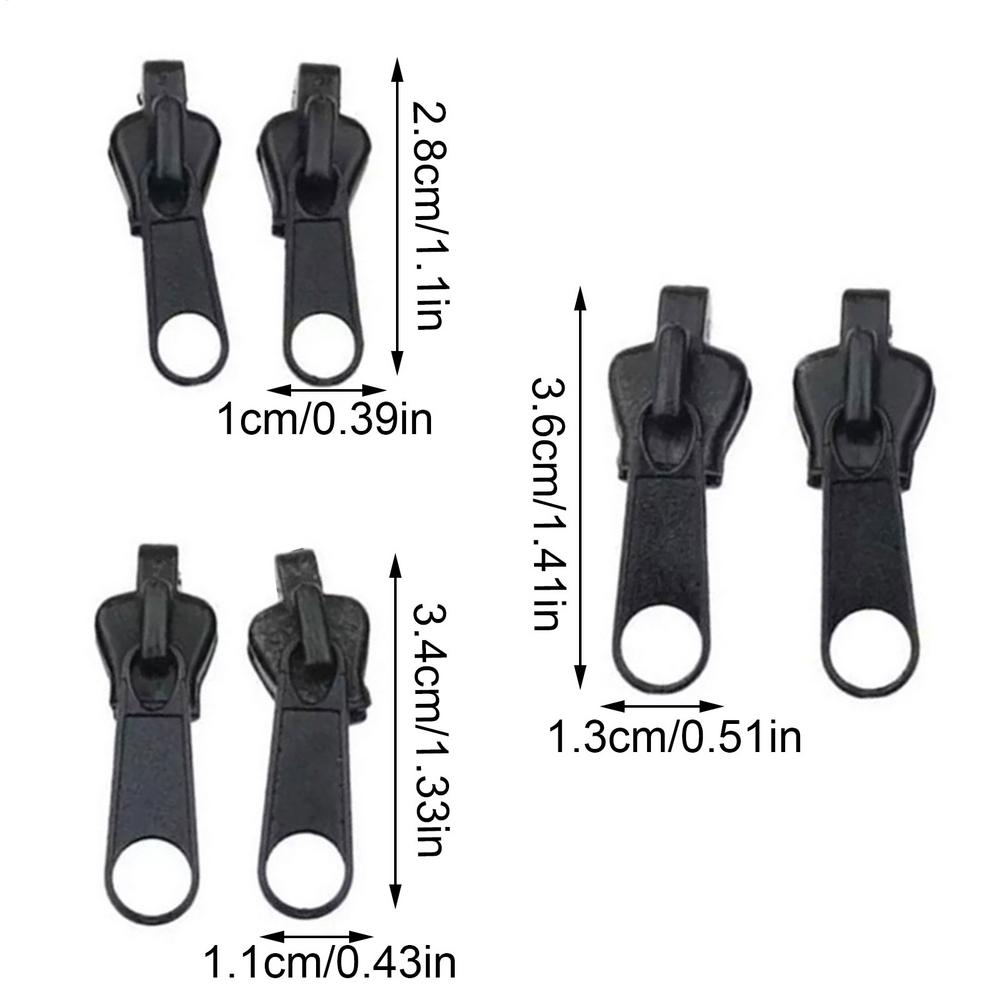 6pcs Zipper Repair Kit Portable Zip Fixer Zipper Head Puller Set Flexible Multifunctional Zip Slider Repair Kit Detachable Tool