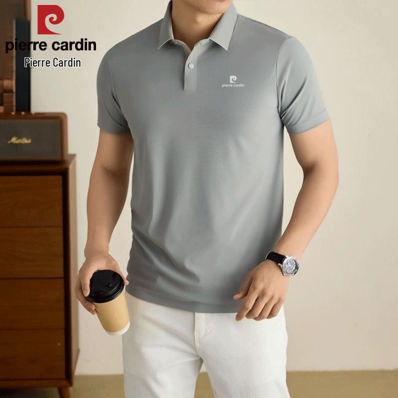 Pierre Cardin Мужская рубашка-поло в стиле business casual, устойчивая к складкам