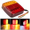 2Pcs 12V 26LED Truck Rear Taillight Turn Signal Indicator Tail Light Car Number Plate Light Rear Reverse Brake Stop Lamp Trailer Caravan