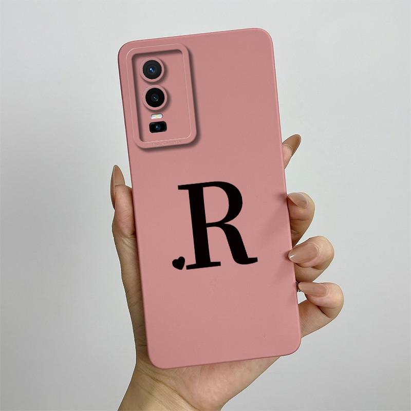 Cover For Vivo Y76 5G Case Love Heart Letters Liquid Soft Silicone Phone Case For Vivo Y76 VivoY76 Y 76 V2124 Back Cover Coque
