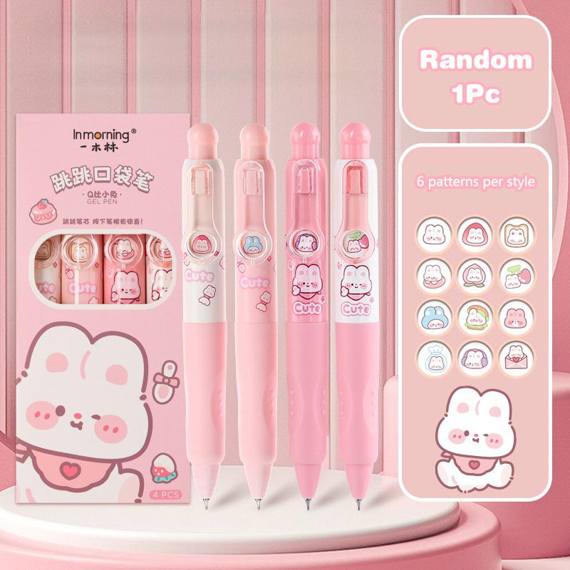 1/4 шт. кавайная детская гелевая ручка милый мультяшный капибара нажатие нейтральные ручки модная шариковая ручка студенческие канцелярские принадлежности подарки