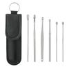 6Pcs Portable Travel Ear Pick Earwax Removal Kit Professional Earwax Cleaner Tools with Storage Box
