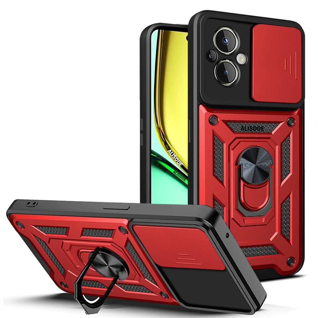 Броня Капа для Realme C67 4G RMX3890, чехол-кольцо-подставка для камеры, защитный чехол для Realme C67 4G, противоударный чехол