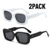 Новые 2шт Маленькие Солнцезащитные Очки Женские Мужские Модные Винтажные Дизайнерские Брендовые Хип-Хоп Квадратные Солнцезащитные Очки Женские Для Улицы Очки UV400
