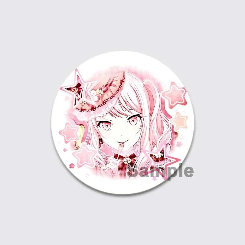 32/44/58mm Anime Mizuki Akiyama Badges Project SEKAI Brooch Round Brooches Jewelry Creative Art Pins for Backpack Decor Gift Accessory