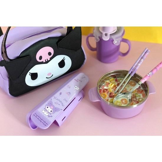 Lilpang Kuromi Slim Vacuum Junior Spoon + Case Set, a Popular Character In Korea