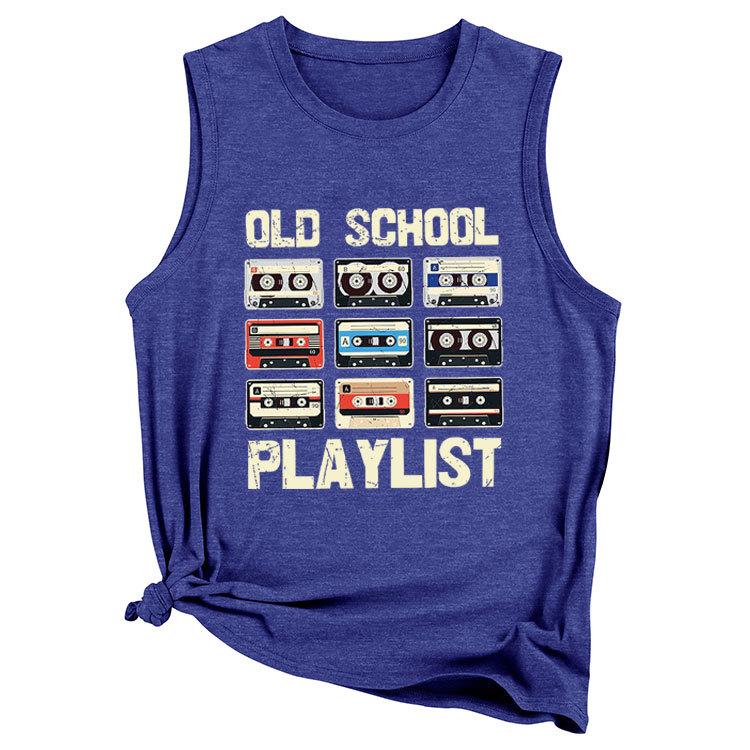 Женская майка без рукавов Old School Playlist - Летняя мода