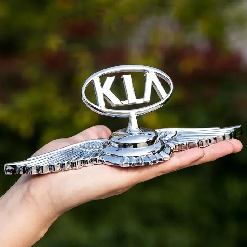 AABJD1 Zinc Alloy Front Bonnet Hood Emblem Chrome Sticker for KIA K2 Optima K5 Forte Borrego Ceed K3 Cerato Sorento Soul Forte Sportage