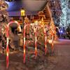 Solar Christmas Candy Cane Light Outdoor LED Garden Light Crutch Solar Lamp Room Atmosphere Light New Year Christmas Decorations