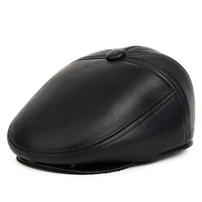 Осенне-зимний бархатный утепленный берет для людей среднего и пожилого возраста, теплая защитная кепка из полиуретана для защиты ушей, кепка для отца