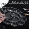 Disposable Mixing Sheets for Oil Paints 20PCS Plum Blossom Watercolor Palette, Smooth Non-Absorbent Artist Paint Tray Kids Tray, Portable Acrylic And