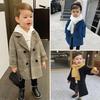 Child Spring Woolen Trench Coat Jackets Lapel Autumn Kids Outerwear Winter Wool Overcoat