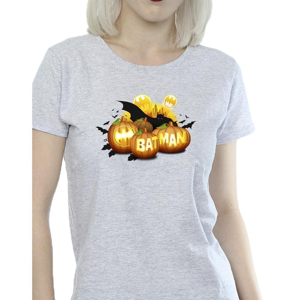 DC Comics Womens/Ladies Batman Pumpkins Cotton T-Shirt