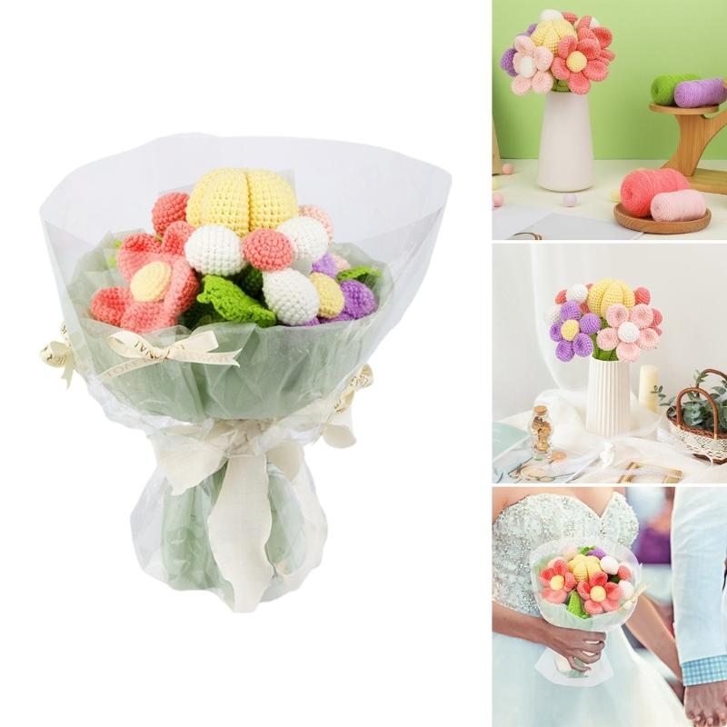 Crochet Flower Bouquet Kits Flower Crochet Starter Kits Crochet Bouquet Kits Crochet Plant Kits for Home Decoration