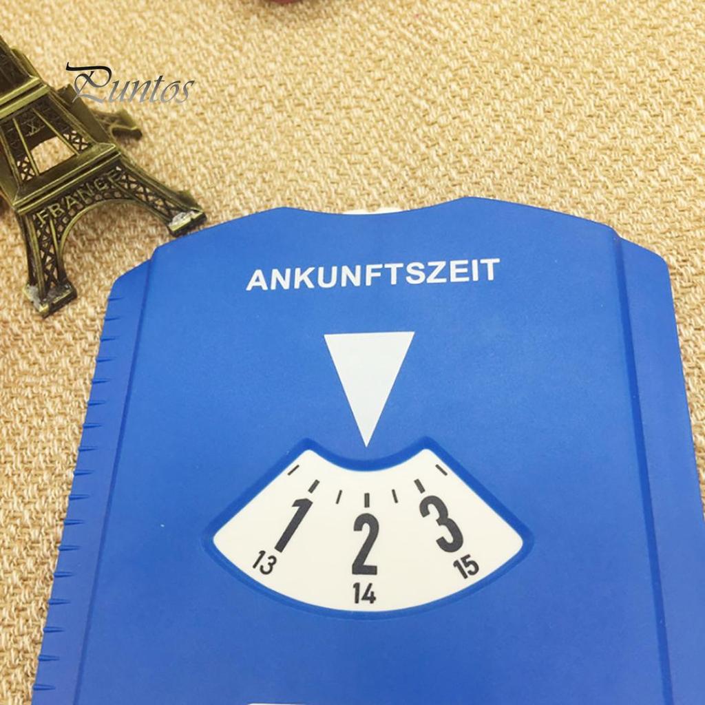 Синий компактный аналоговый таймер парковочной карточки со скребком для снега