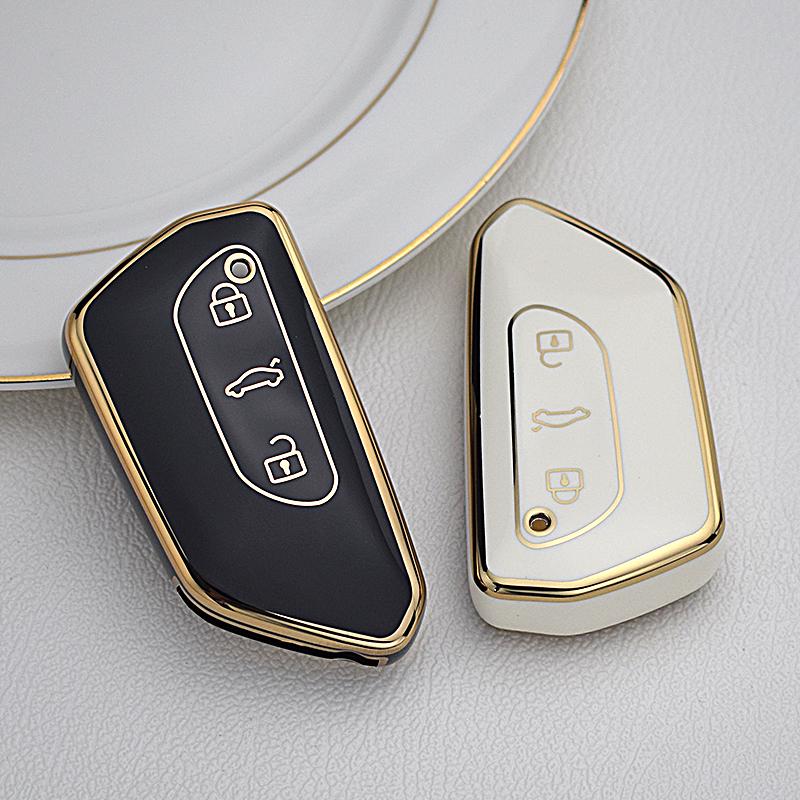 Чехол для дистанционного ключа из ТПУ для автомобиля, брелок для VW Volkswagen Golf 8 2020, Skoda Octavia A8 2021, защитные аксессуары для SEAT Leon MK4
