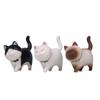 Decor Desktop Ornament Cartoon Cat Figurine Simulation Animal Model With Bowknot Mini Kitten Statue