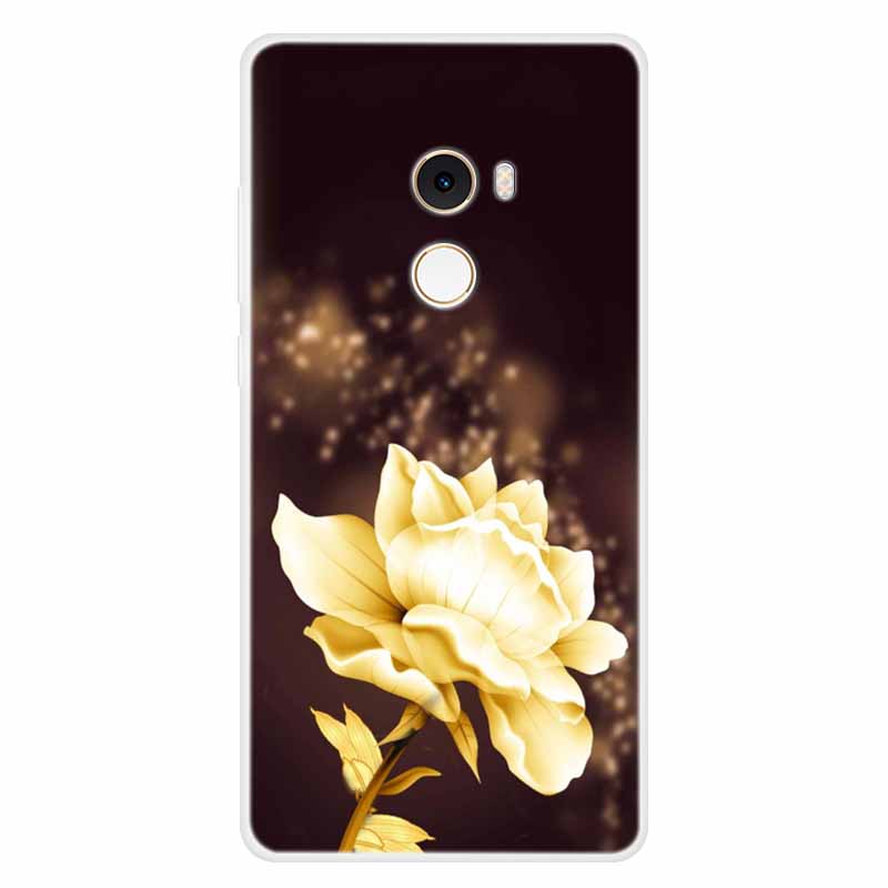 For Xiaomi Mix 2 Case Luxury Soft Silicone Back Cover Case For Xiaomi Mi Mix2 MDE5 Coque TPU Cartoon Bumper Funda Cute Shell