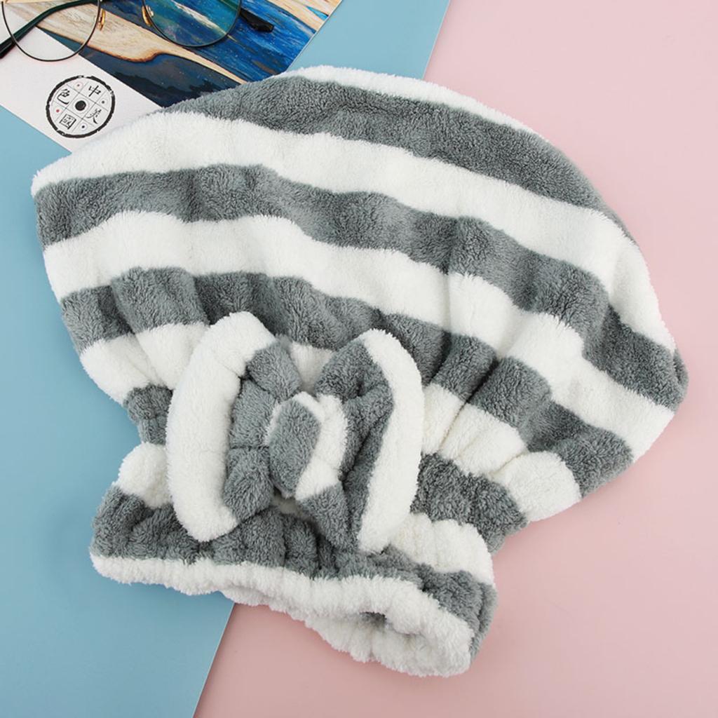 Шапочка для волос с бантом, суперабсорбирующая, быстросохнущая, кораллового цвета, бархатная, принцесса, шапочка для душа, женская, утолщенная, для сухих волос, полотенце для головы с функцией свободного обдува