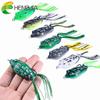 1Pcs 5.5cm 11g Frog Lure Soft Tube Bait Plastic Fishing Lure with Fishing Hooks Topwater Ray Frog Artificial 3D Eyes