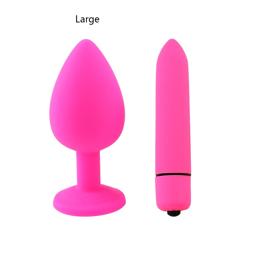 Дизайн украшений Пуля Вибратор Унисекс Анальная пробка для ягодиц Массаж попы Вагинальная мастурбация Секс-игрушки Наборы для женщин Геев пары Розовый