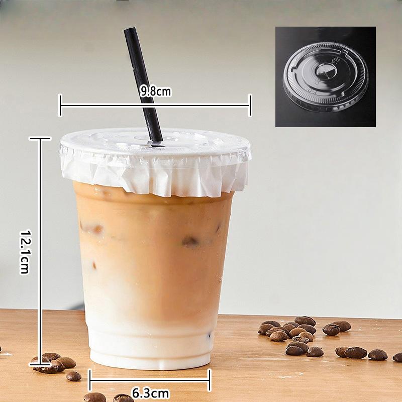 350/400/500/600Ml Clear Plastic Cups with Lids Straw Sturdy Iced Coffee Cups Disposable Plastic Smoothie Cups for Cold Drinks