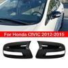 For Honda CIVIC 2012-2015 Car Rearview Side Mirror Cover Wing Cap Exterior Sticker Rear View Case Trim Carbon Fiber Style