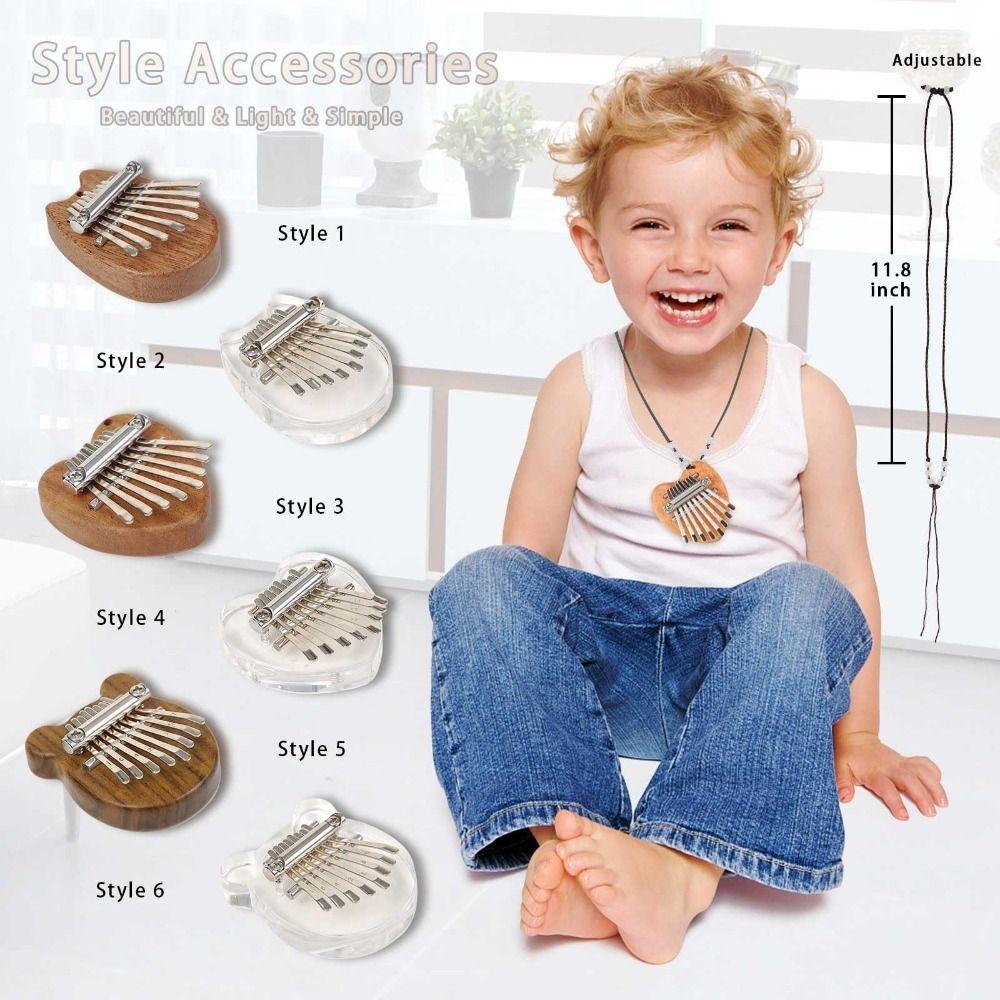 Piano Pendant 8 Key Finger Thumb Piano Kalimba  Toddler Kid Child Valentines