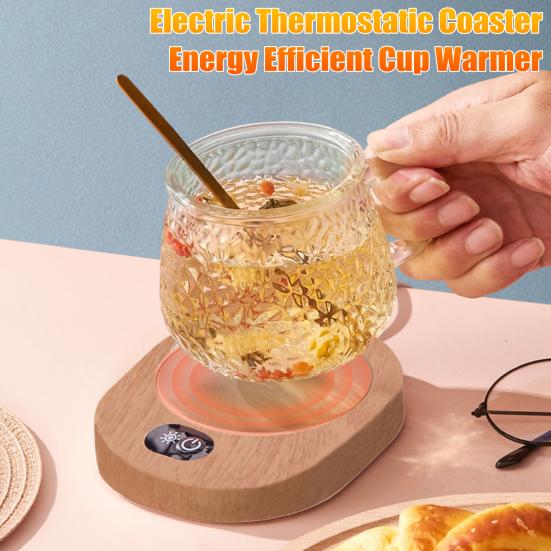 Electric Thermostatic Coaster Coffee Mug Warmer with Auto Shut Off Energy Efficient Waterproof Smart Electric Beverage Cup Warmer