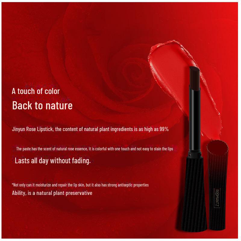 Губная помада Romantz/Yamizi Genuine Rose Black — стойкая, не выцветает, не оставляет пятен.