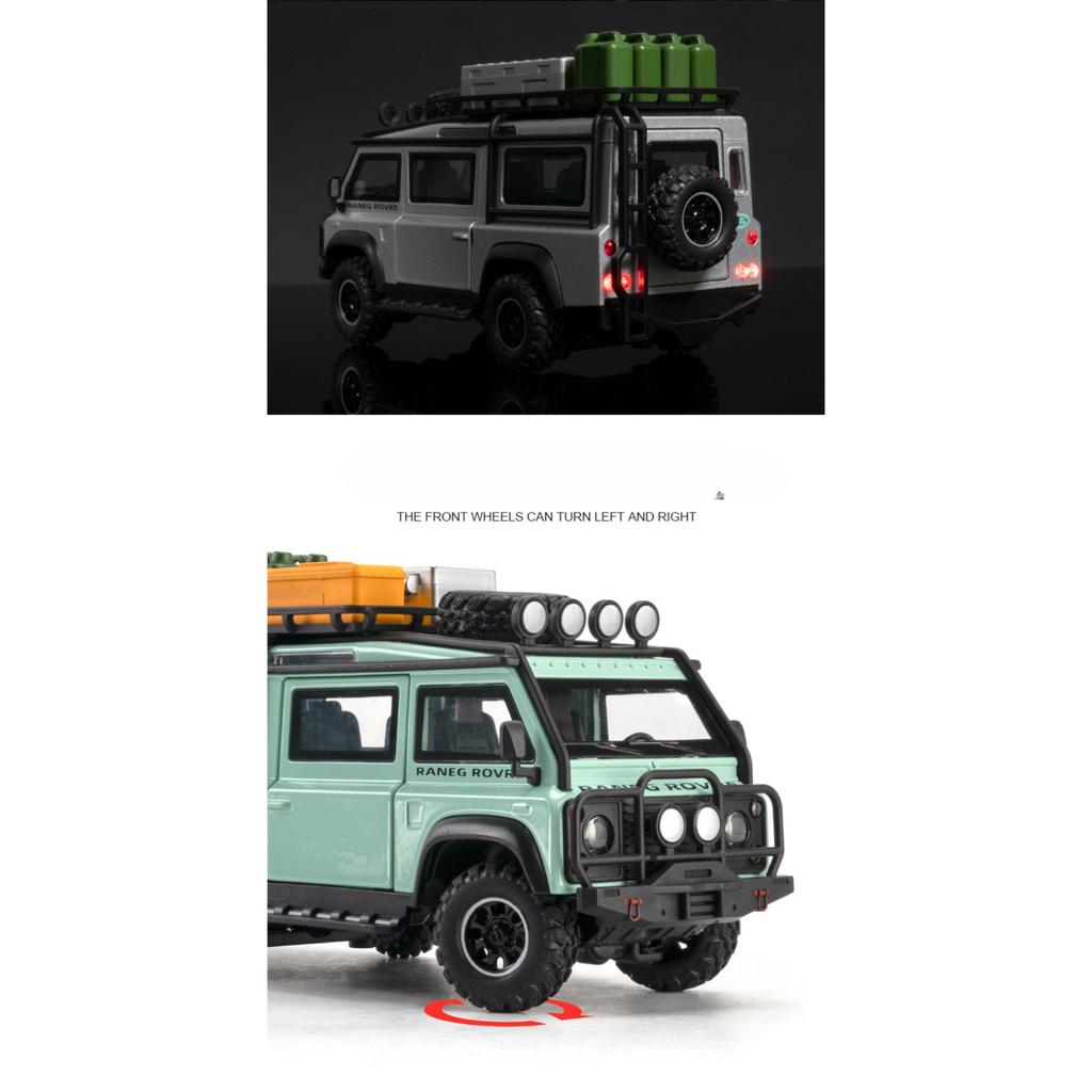 1/32 литой автомобиль для Land Rover Defender Van модель игрушечная машинка со звуком и светом
