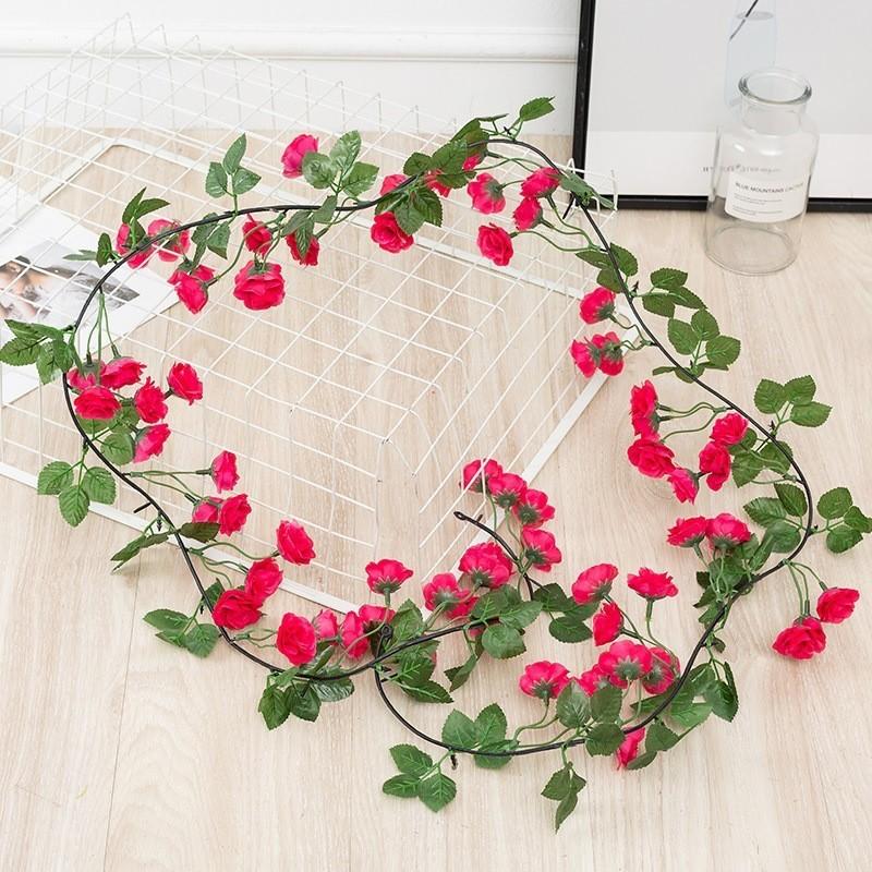 Luxurious 69-head Artificial Rose Vine For Wedding And Home Decor Champagne Color
