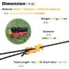 Guy Ropes 3mm Paracord Reflective Cord Guyline Nylon Rope with Tensioners for Outdoor Camping Hiking Awning Tent