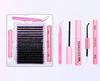 320-Cluster False Eyelashes Set: Includes Glue, Remover, Tweezers, and Individual Lashes (50P, 60P, 80P, 100P Options)