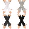 Stretchy Fingerless Gloves Long Design Arm Sleeve Y2K Punk Gloves  Y2K Aesthetic