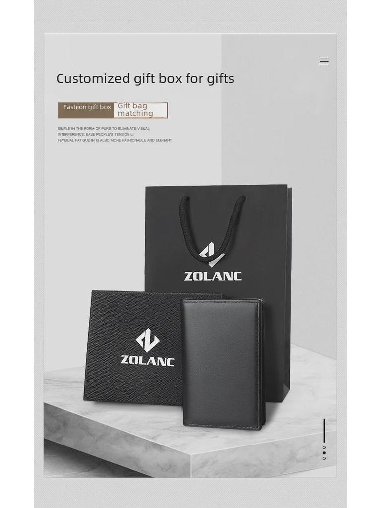 Men's Genuine Nappa Leather Business Card Holder – Soft, Embossable Surface