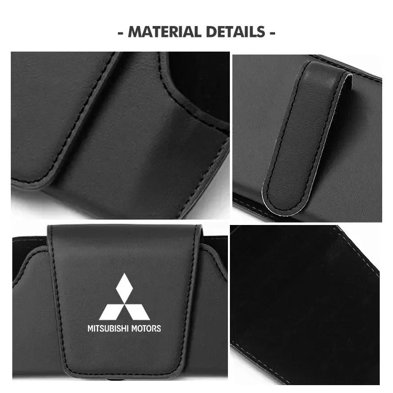 gzbf5 Car Sun Visor Glasses Case Organizer Car Interior Accessories for Mitsubishi Lancer ASX Outlander Pajero L200 Triton