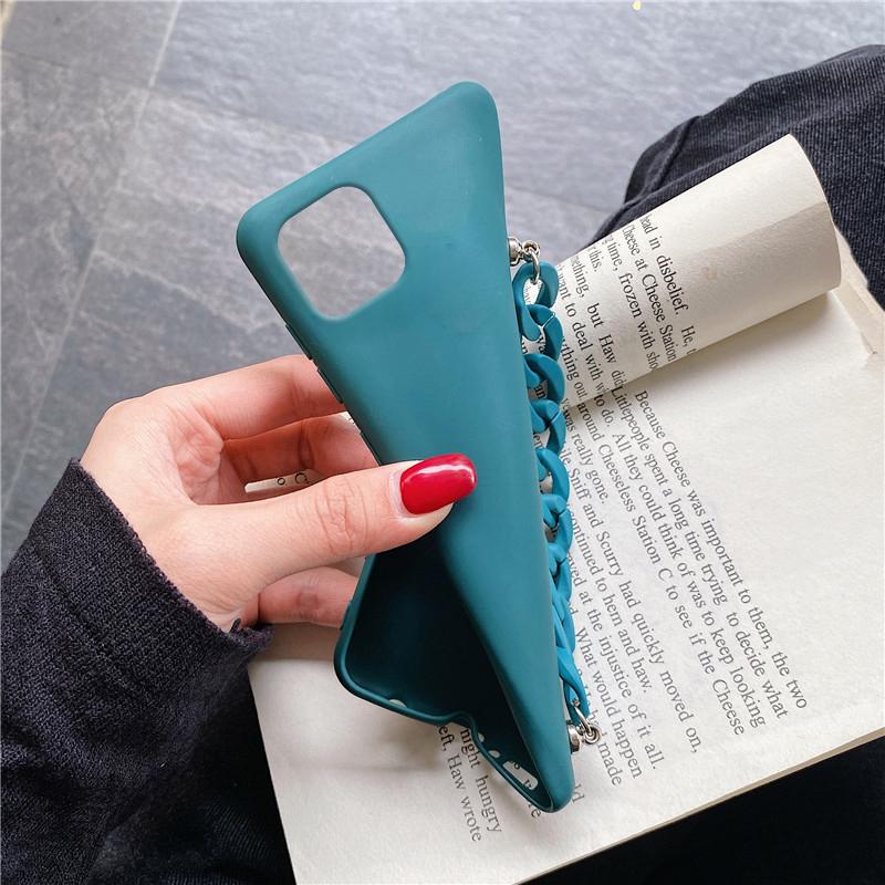 Silicone Wriststrap Bracelet Chain Phone Case for Samsung S23 S22 S21 S20 Ultra Plus S20 FE A13 A53 A14 A54 iPhone 15 14 13 12 11 Pro Max XS MAX 8P 7P