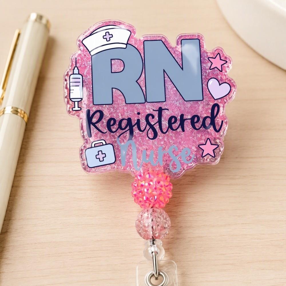Delicate Beaded Craft Nurse Badge Reel Lightweight Fun Pull Reel Accessory Nurse Work