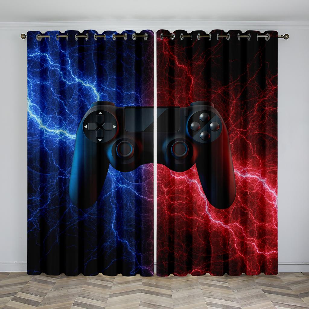 3D дешевые крутые геймпад-контроллер серии солнцезащитные шторы 2 панели детская гостиная спальня украшения окна шторы