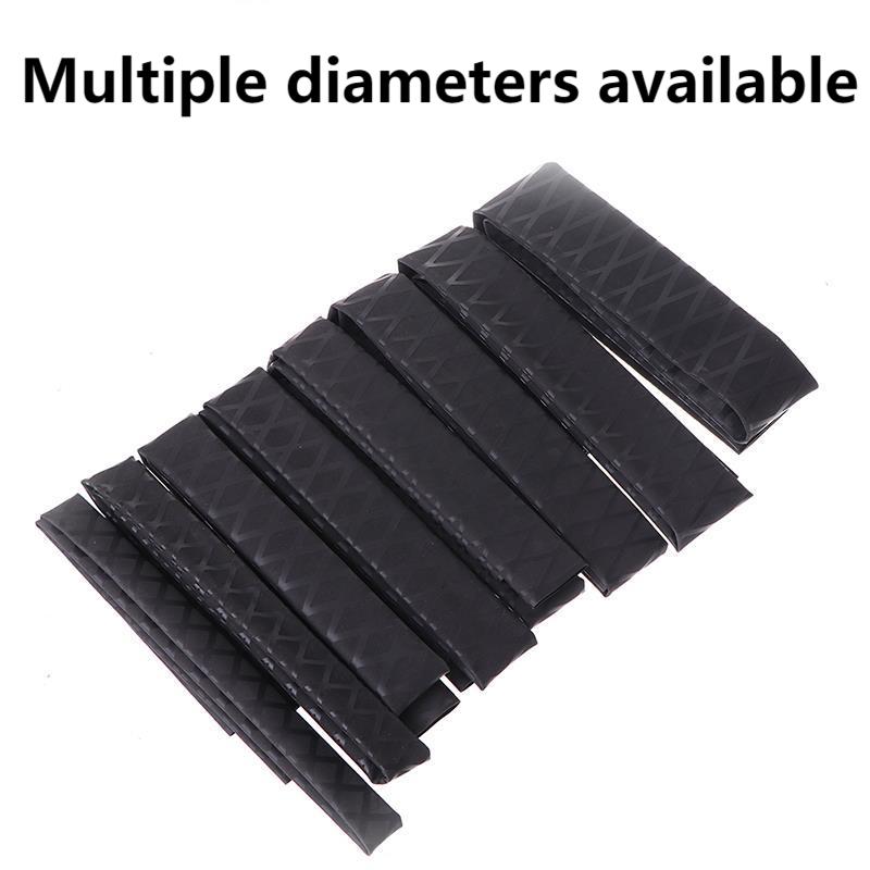 Нескользящая термоусадочная трубка для удочки/ракетки/велосипедной ручки/штатива своими руками черная 1 м 20/25/30/35/40/50 мм опционально