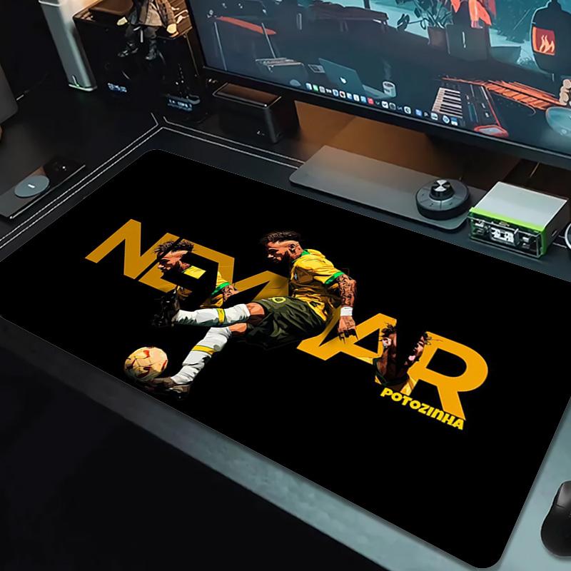 Neymar Jr Art Color Mouse Pad Large Gaming Table Cushion Non-slip Laptop Tablet Big Mousepad XXL Mat Mini PC Playmat With Lock edge
